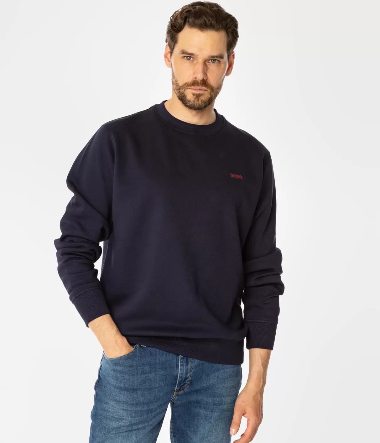 Bluza męska z brandowanym haftem BUCK 5518 NAVY BLAZER-Lee Cooper Best Sale