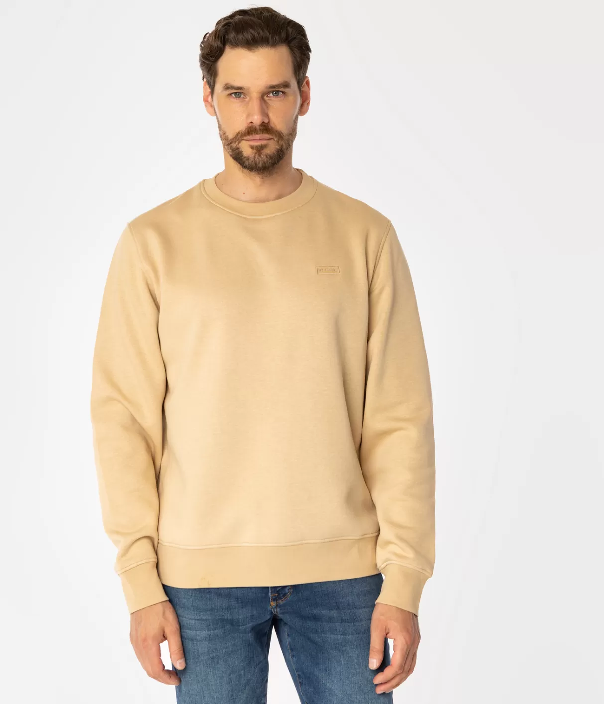 Bluza męska z brandowanym haftem BUCK 5518 WARM SAND-Lee Cooper Best Sale