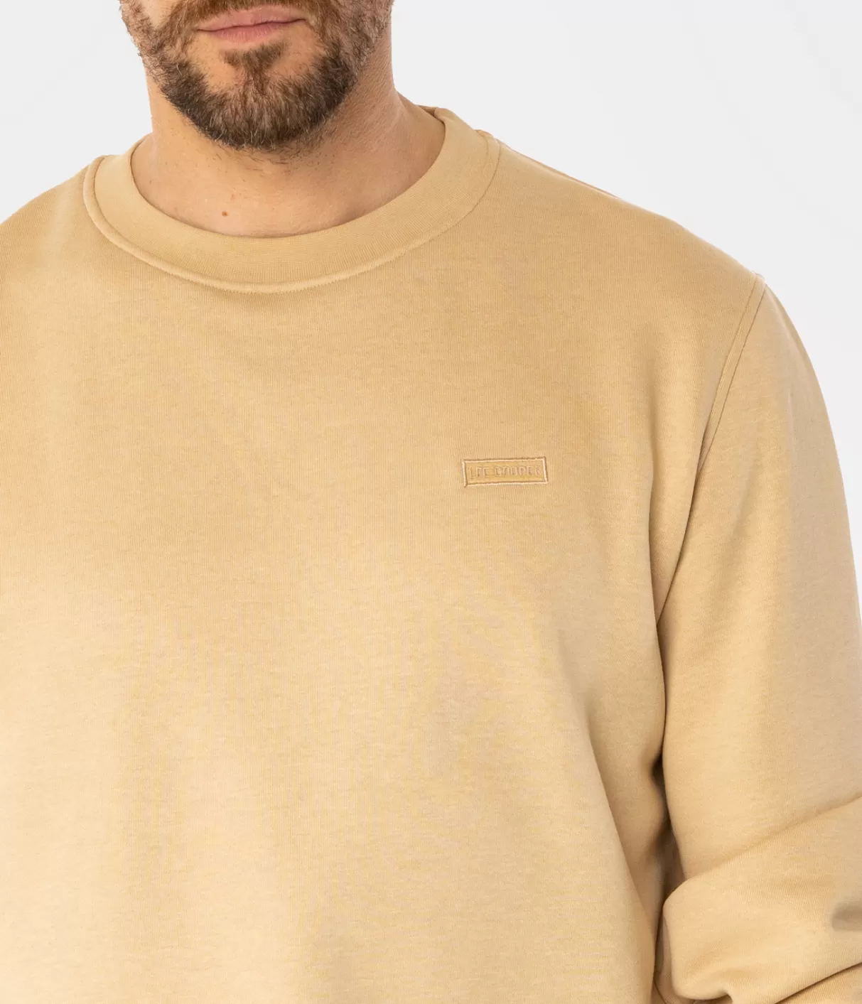 Bluza męska z brandowanym haftem BUCK 5518 WARM SAND-Lee Cooper Best Sale