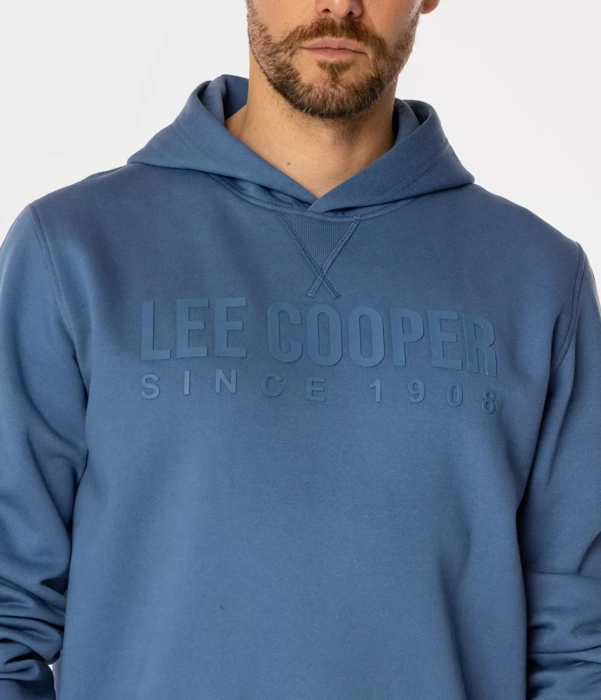 Bluza męska z kapturem i napisami ARIUS 4325 CORONET BLUE-Lee Cooper Best Sale