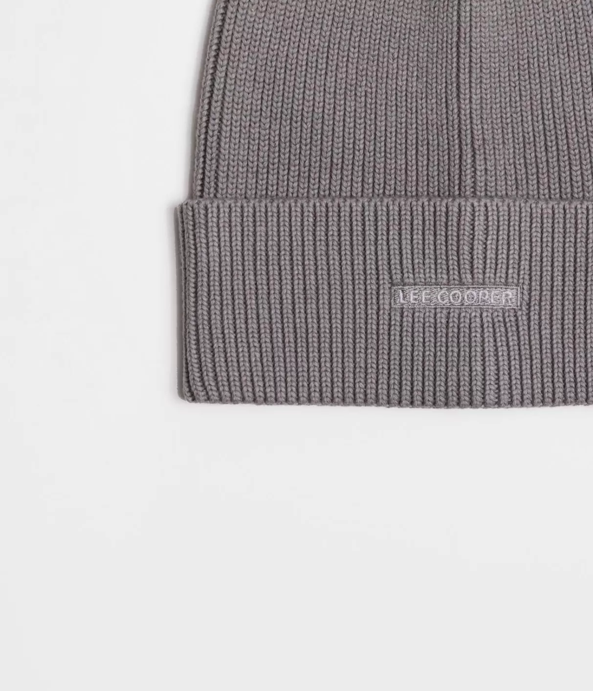 Czapka zimowa męska z kaszmirem 9012 GREY MELANGE-Lee Cooper Best