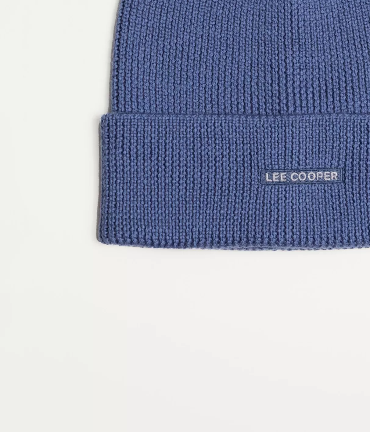 Czapka zimowa męska z wełną merino 5052 BLUE-Lee Cooper Discount