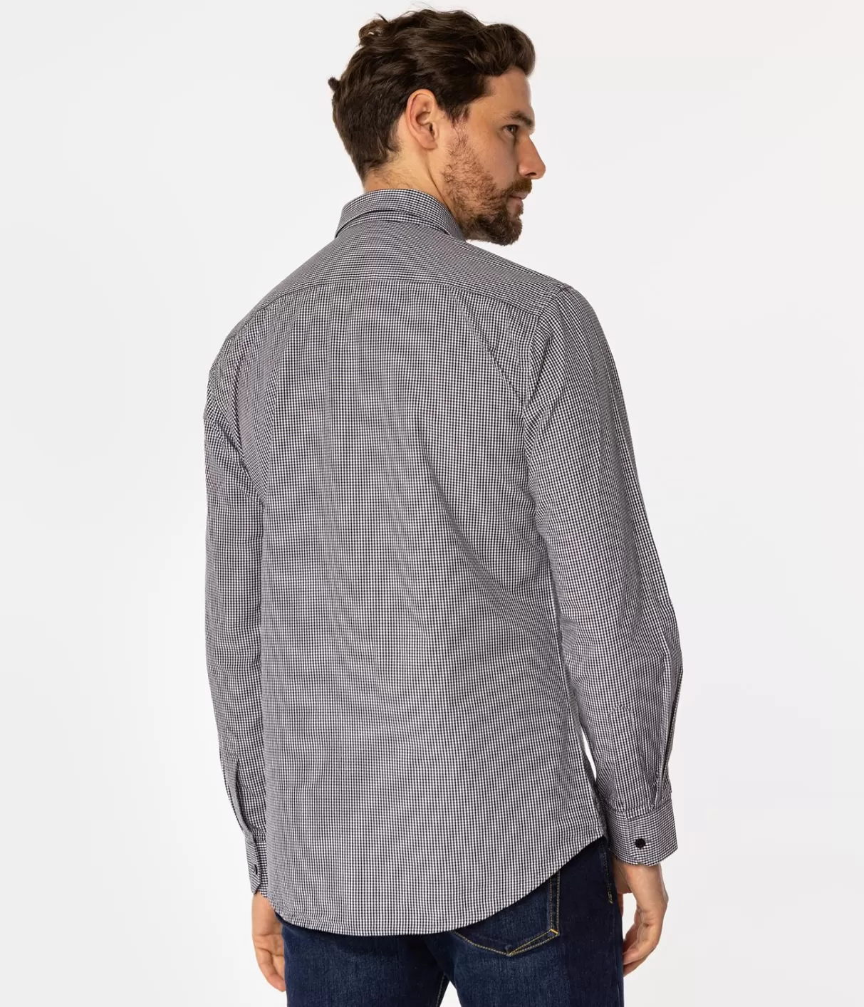 Koszula meska slim w drobną kratkę WINDSOR 37KZ BLACK-Lee Cooper Store
