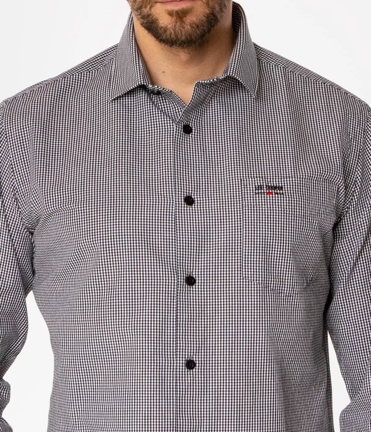 Koszula meska slim w drobną kratkę WINDSOR 37KZ BLACK-Lee Cooper Store
