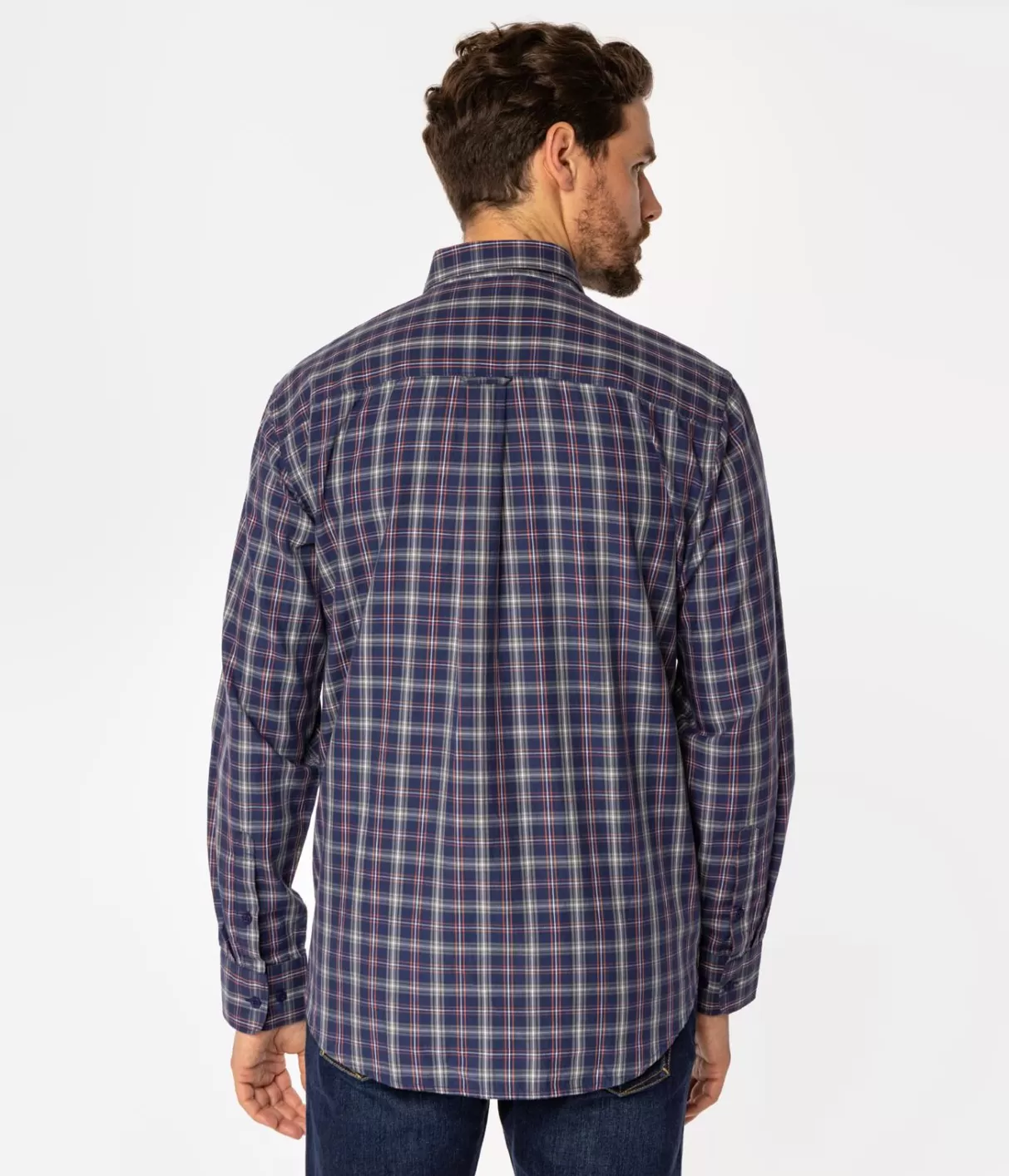 Koszula męska comfort w kratę NEW TENBY 21KZ NAVY-Lee Cooper Online