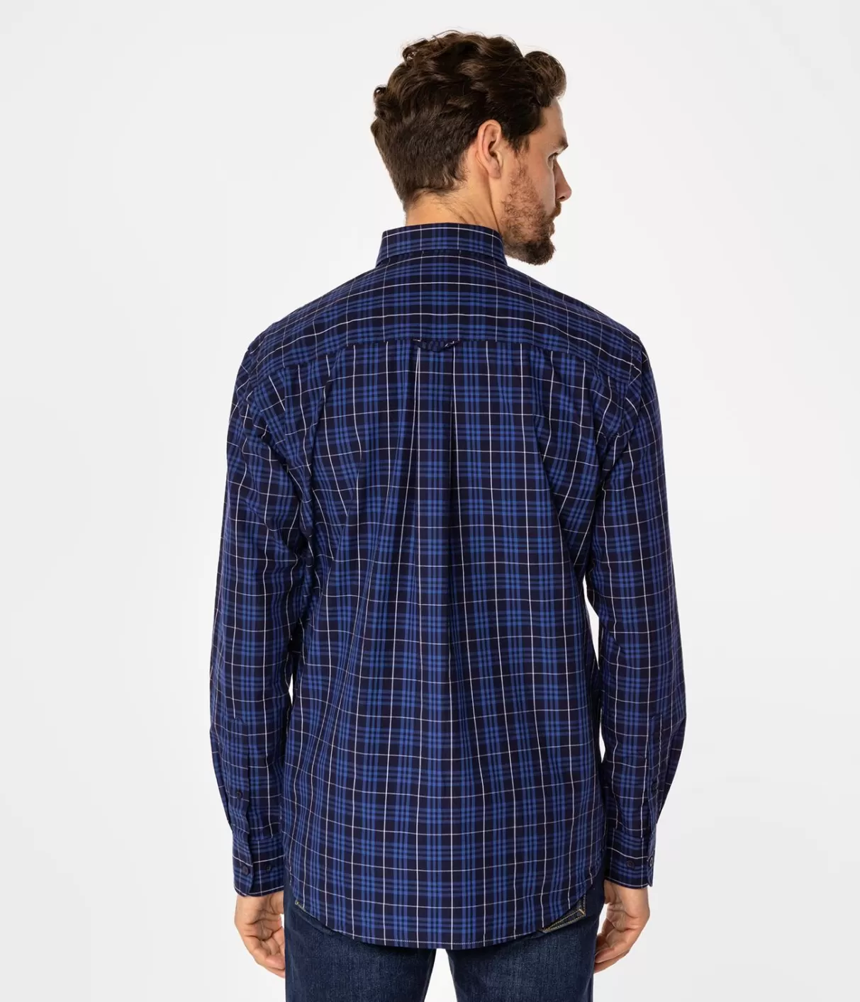 Koszula męska comfort w kratę NEW TENBY 24KZ NAVY-Lee Cooper New