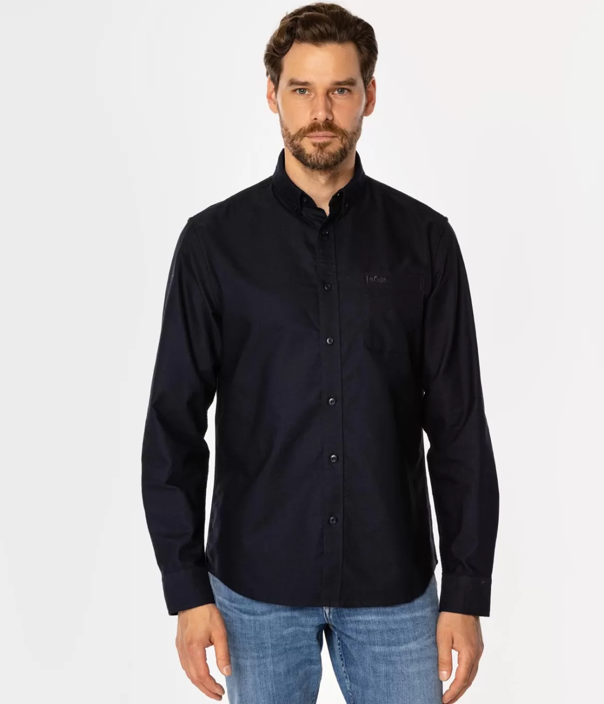 Koszula męska regular LARS OXFORD NAVY-Lee Cooper Discount