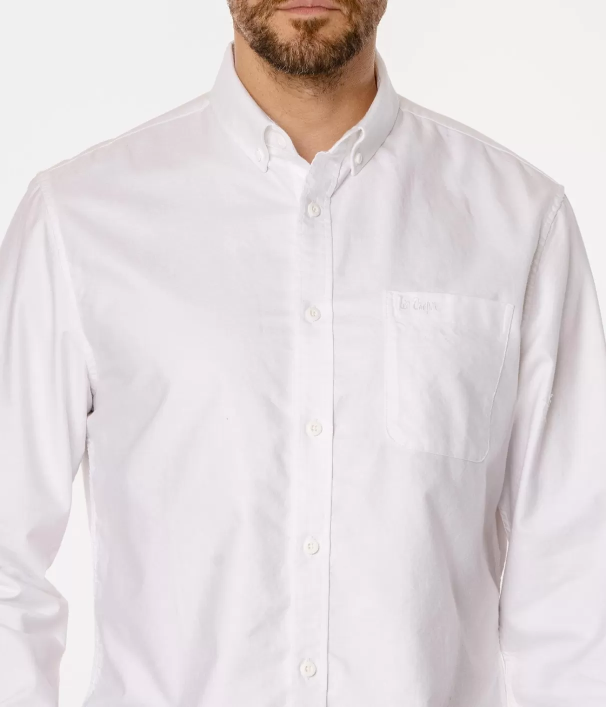 Koszula męska regular LARS OXFORD WHITE-Lee Cooper Hot