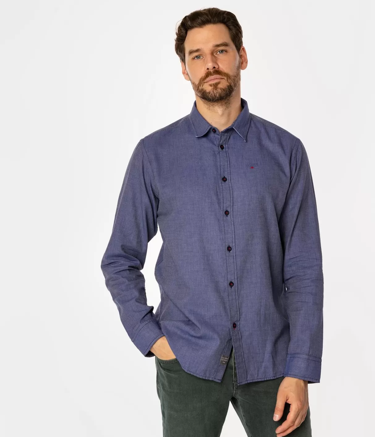 Koszula męska regular REY 39KZ NAVY-Lee Cooper Clearance