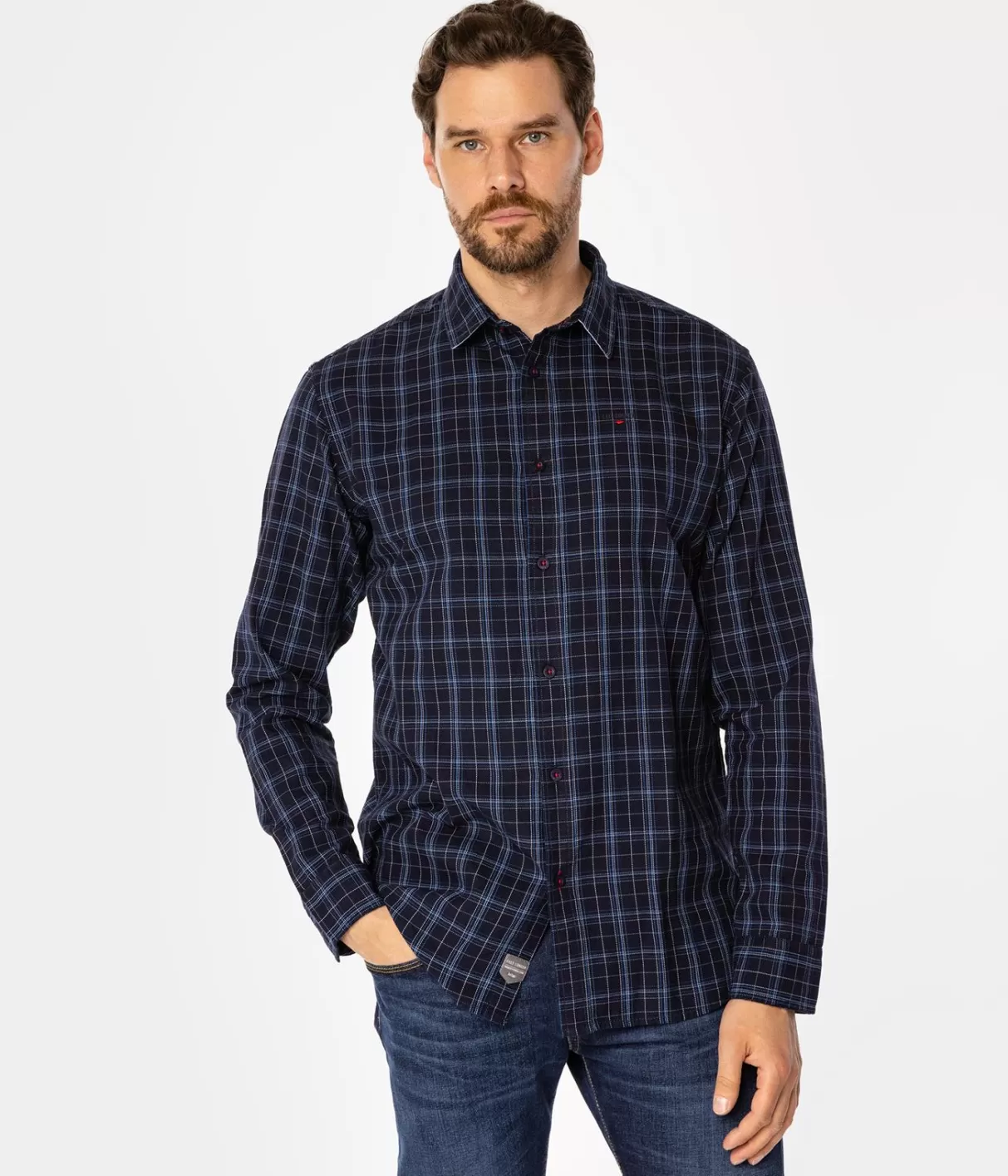 Koszula męska regular w kratę REY 15KZ NAVY-Lee Cooper New