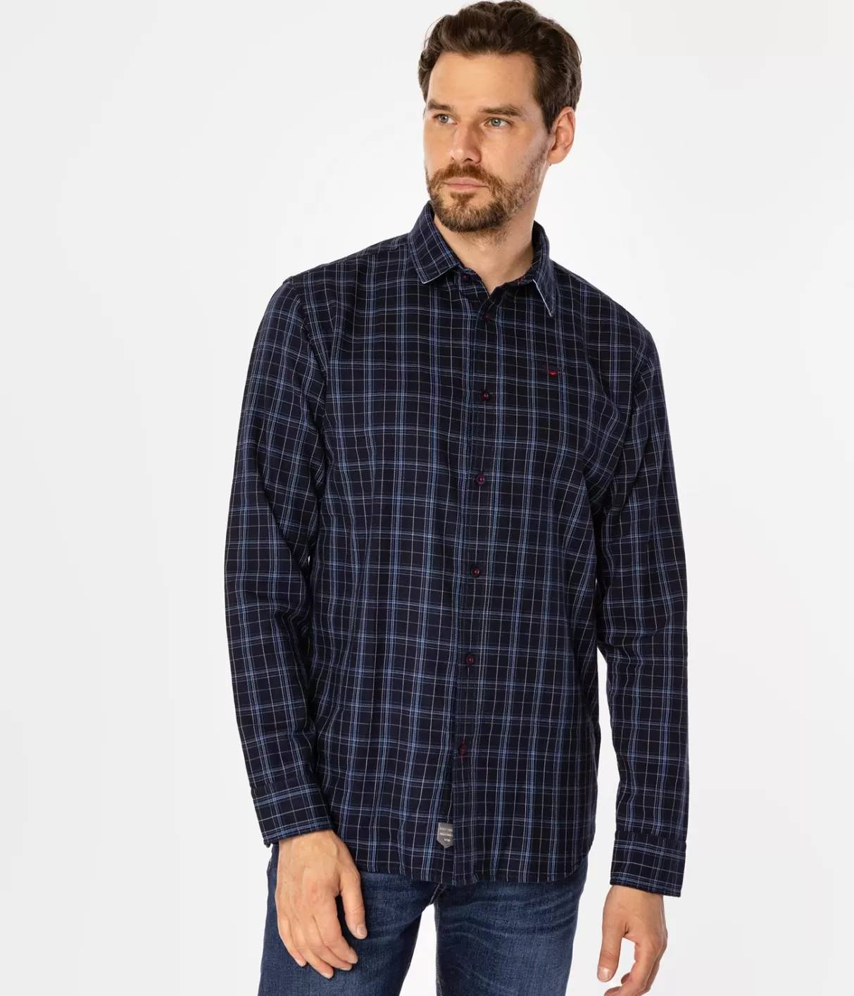 Koszula męska regular w kratę REY 15KZ NAVY-Lee Cooper New