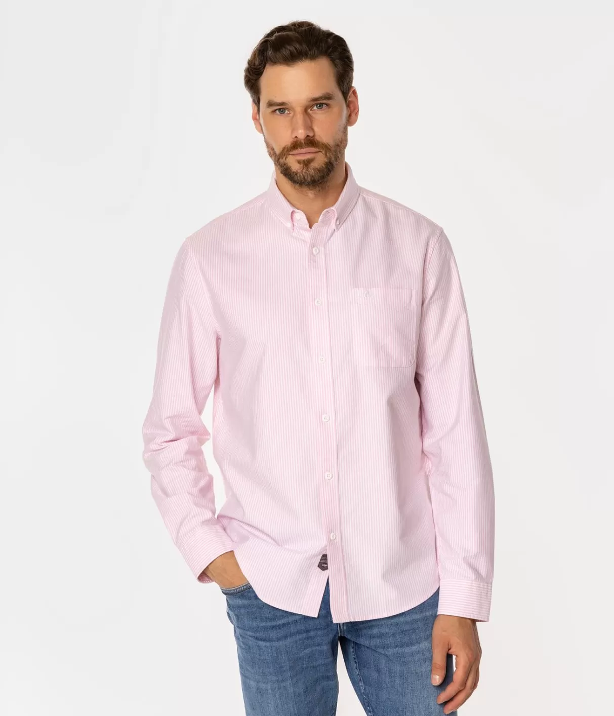 Koszula męska regular w paski LARS OXFORD STRIPES-Lee Cooper Fashion