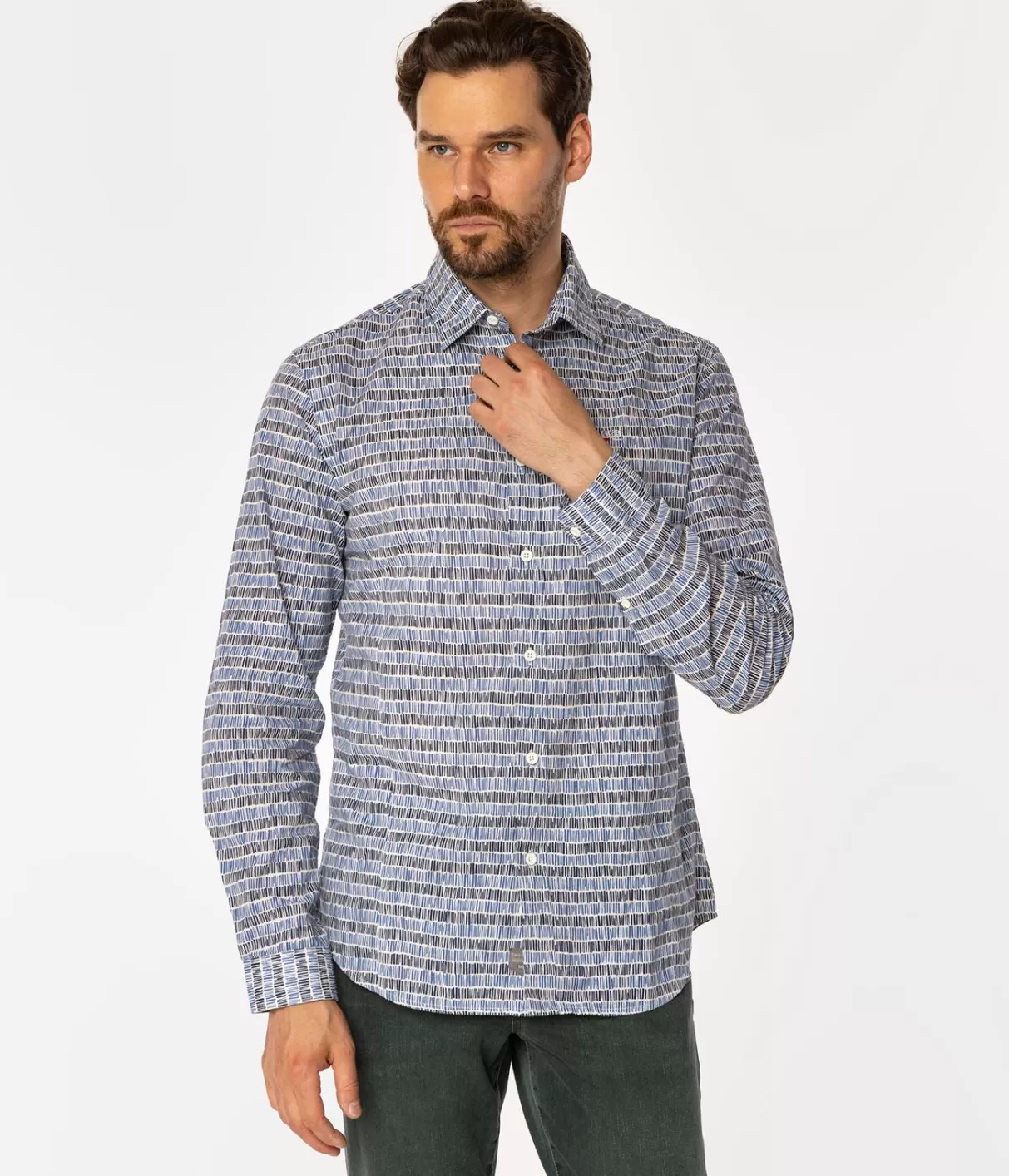 Koszula męska slim DANIELS 66MP BLUE-Lee Cooper Outlet