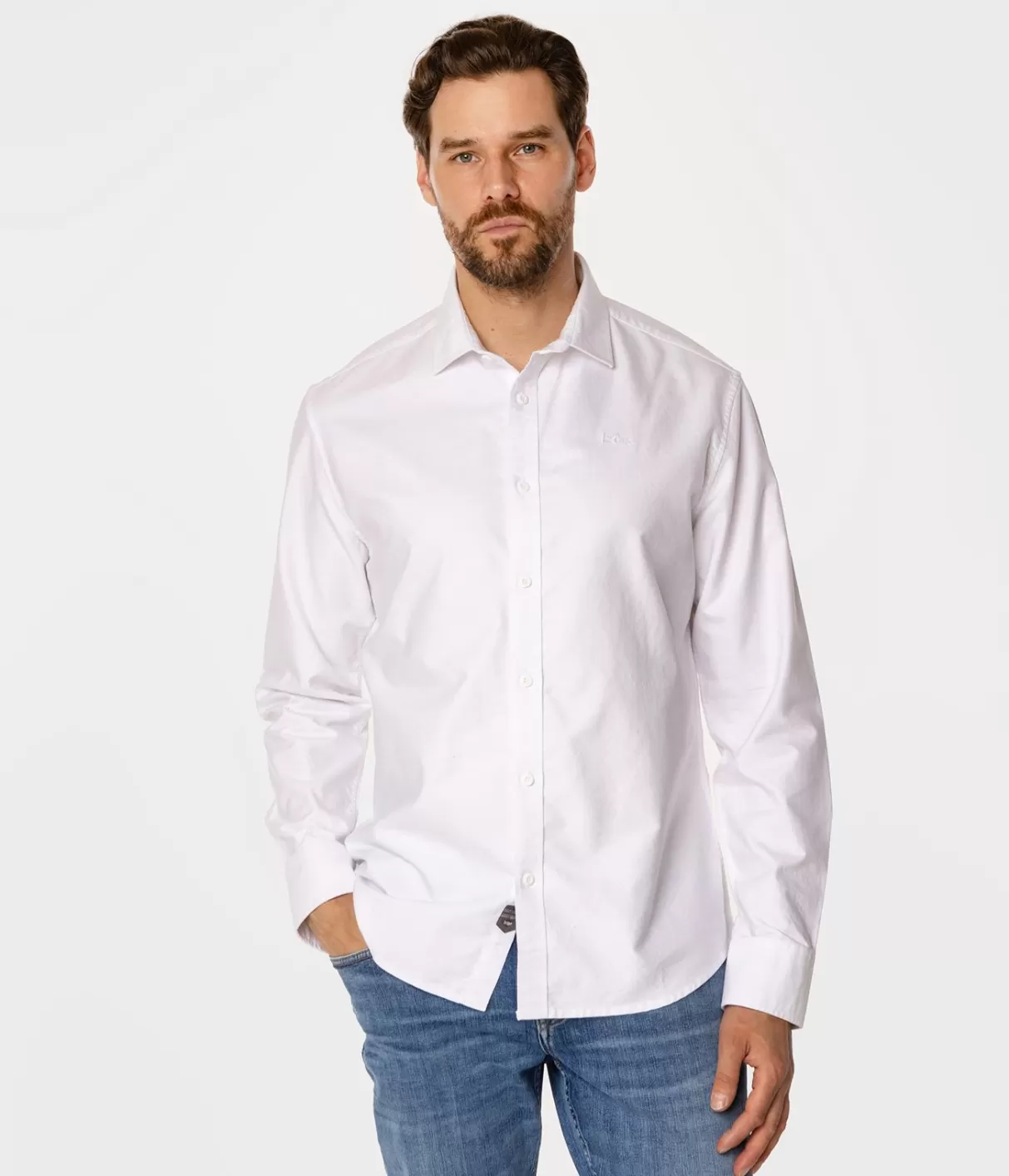 Koszula męska slim LIAM OXFORD WHITE-Lee Cooper Cheap