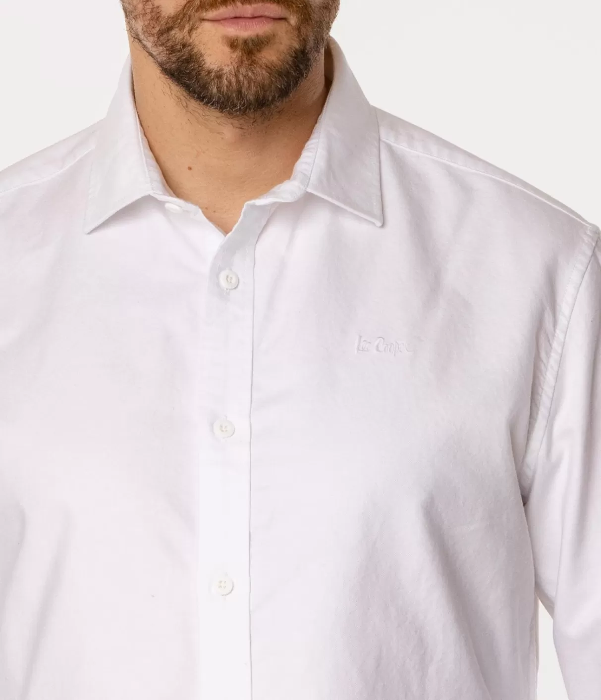 Koszula męska slim LIAM OXFORD WHITE-Lee Cooper Cheap