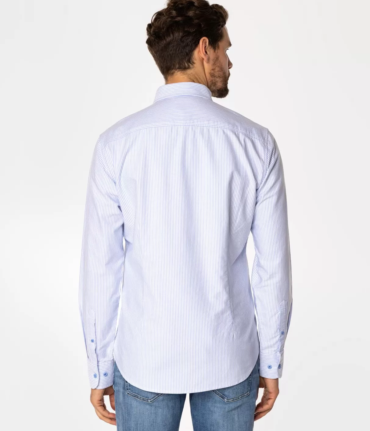 Koszula męska slim w paski LIAM OXFORD BLUE STRIPES-Lee Cooper New