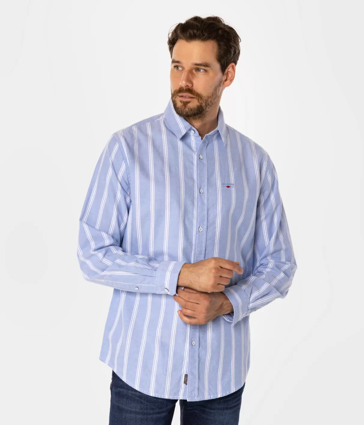 Koszula regular w kratę WAYNE 9338 BLUE-Lee Cooper Best