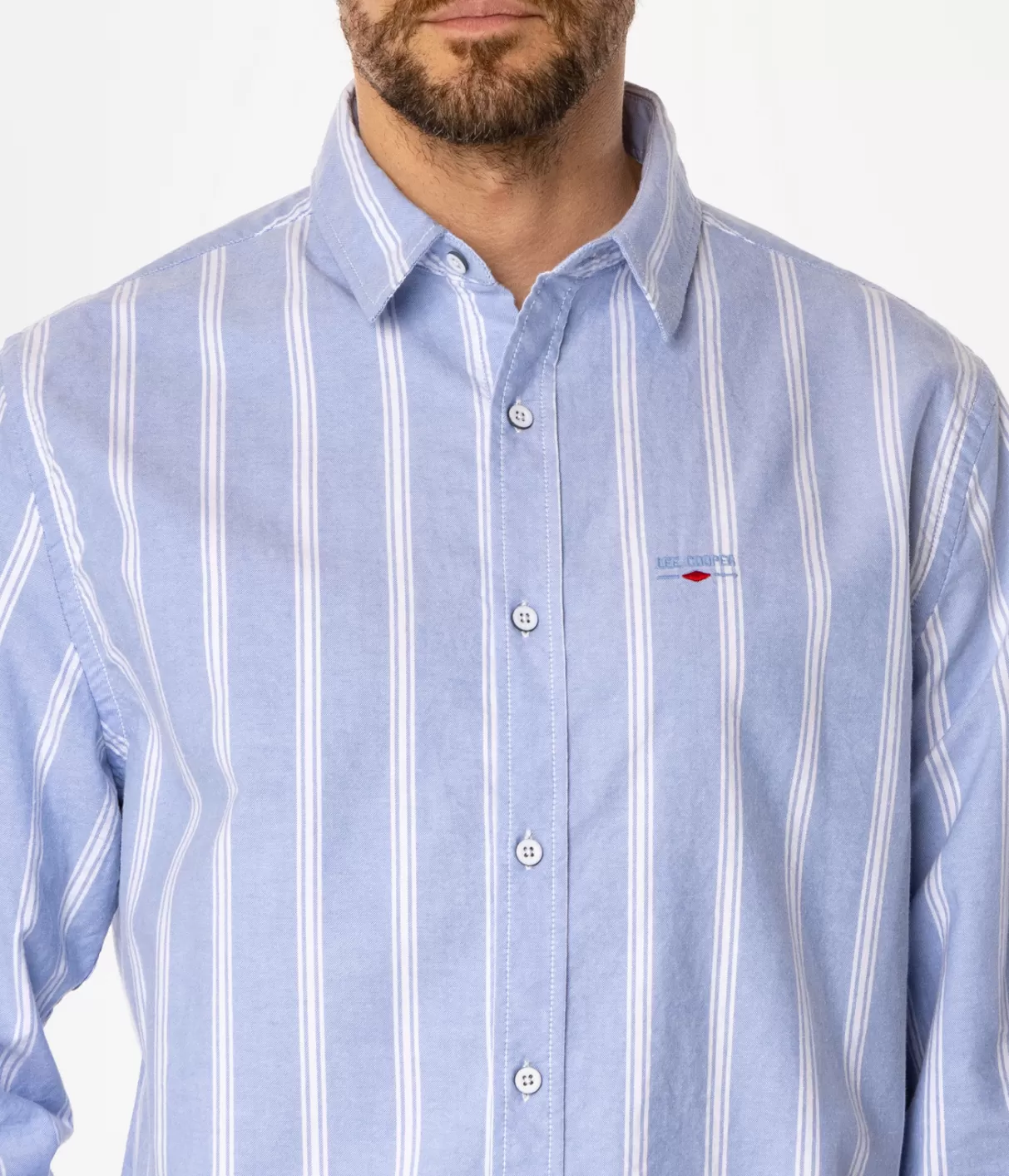 Koszula regular w kratę WAYNE 9338 BLUE-Lee Cooper Best