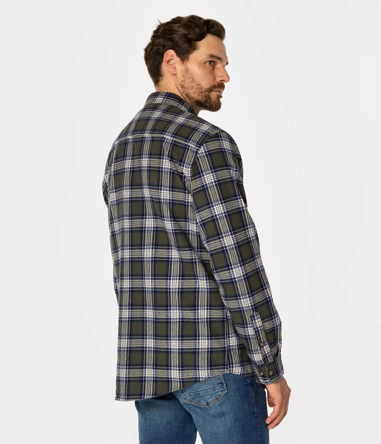Koszula regular w kratę WESLEY 9334 SPHAGNUM-Lee Cooper Best