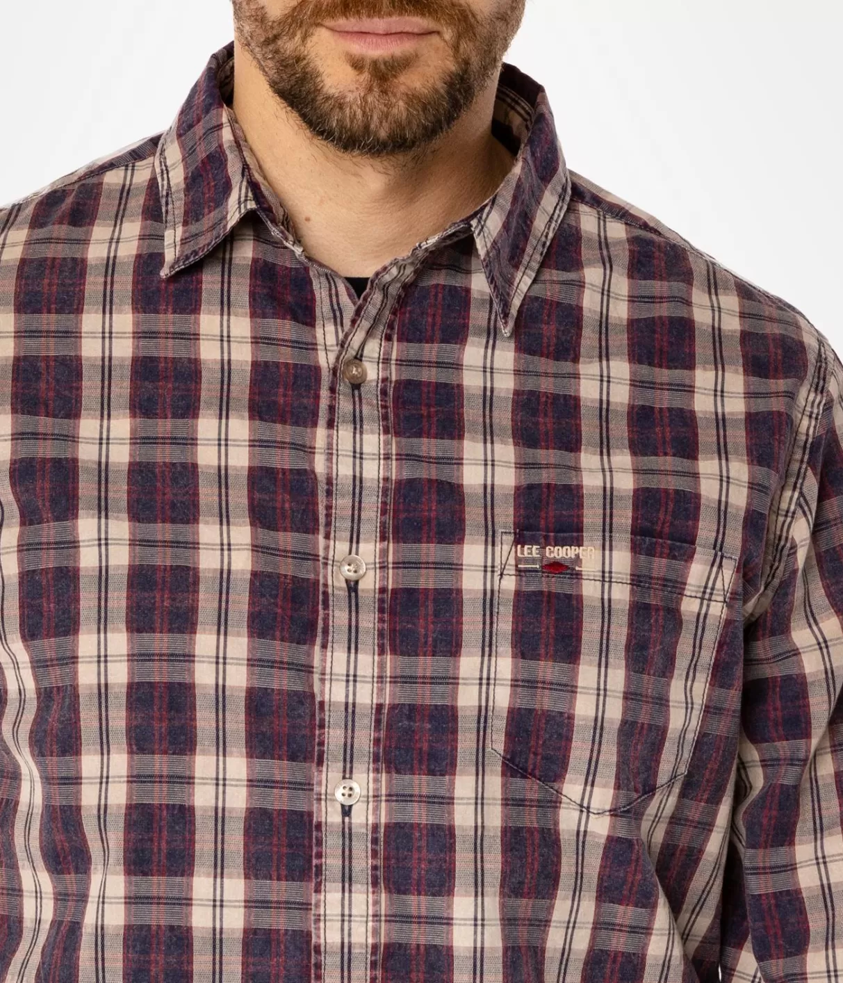 Koszula regular w kratę WILL 9305 VIOLET INDIGO-Lee Cooper Online