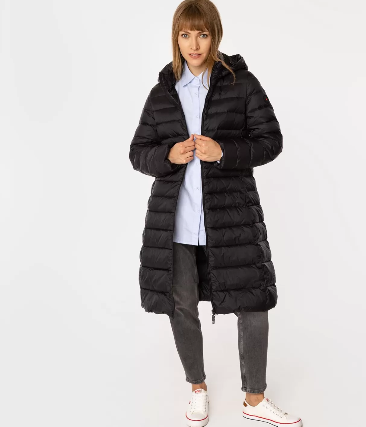 Puchowa kurtka damska z kapturem MELANIE 2532 BLACK-Lee Cooper Hot