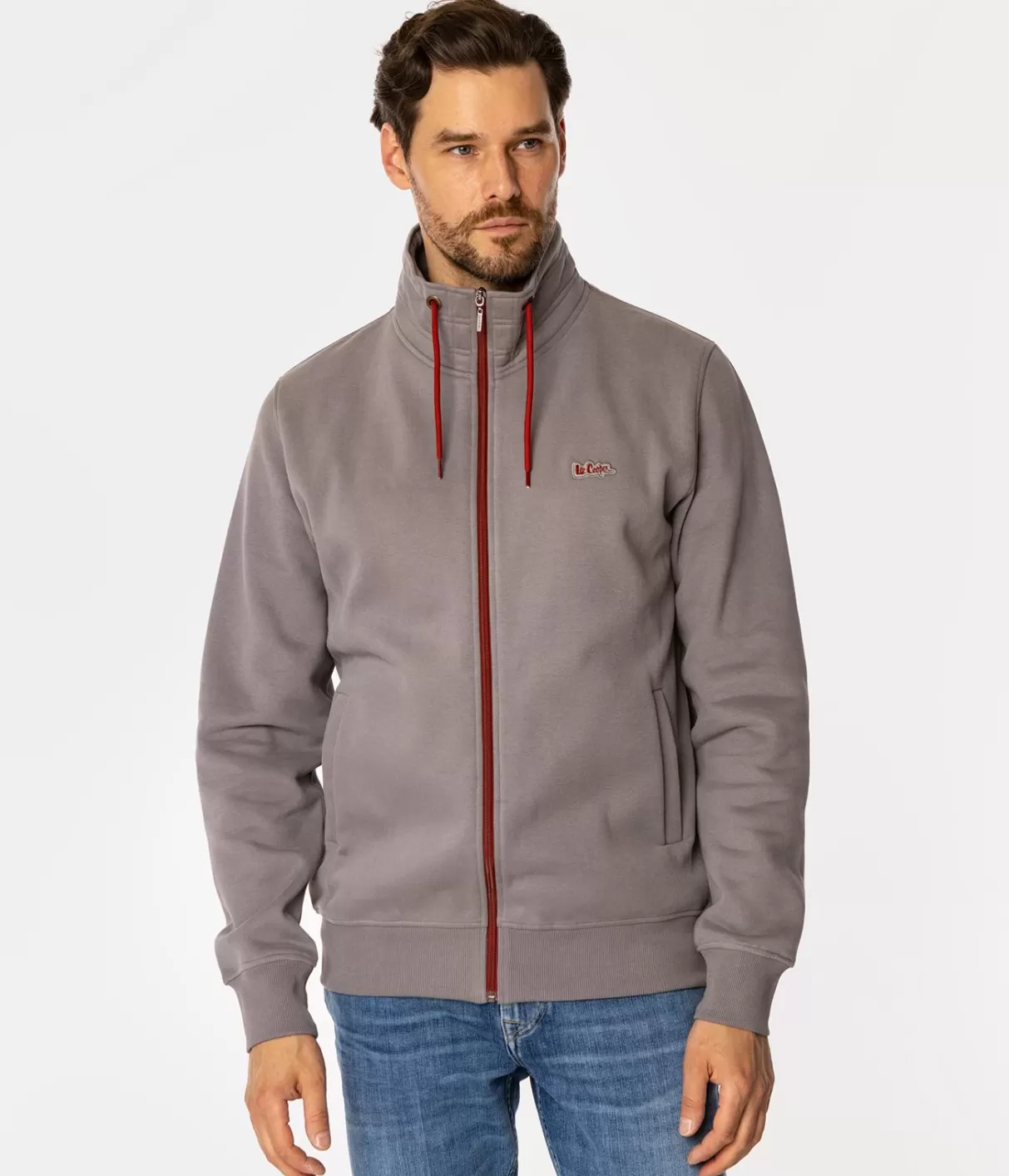 Rozpinana bluza męska ze stójką AMELIO 3020 DECEMBER SKY-Lee Cooper Best