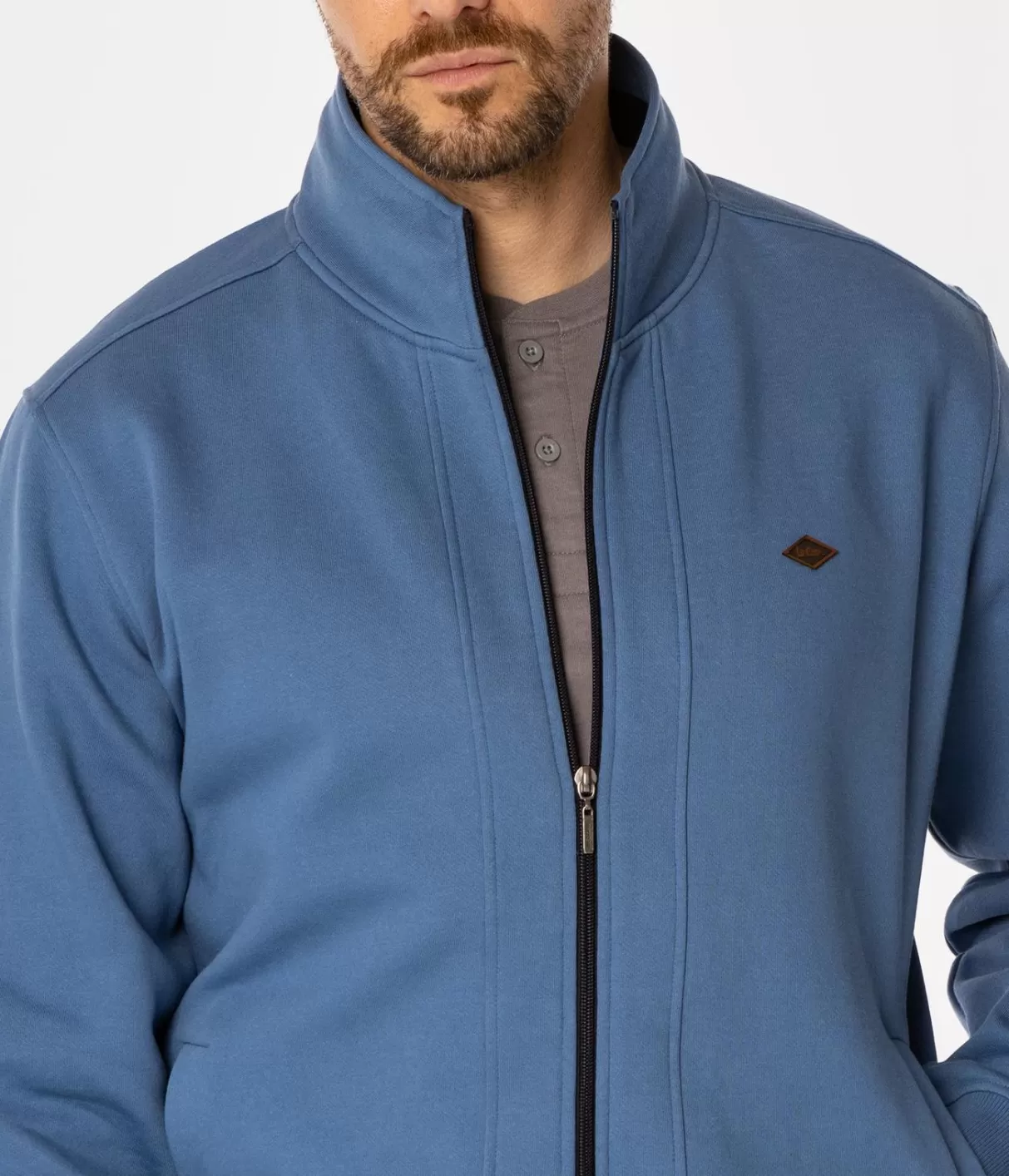 Rozpinana bluza męska ze stójką TAI 4312 CORONET BLUE-Lee Cooper Outlet
