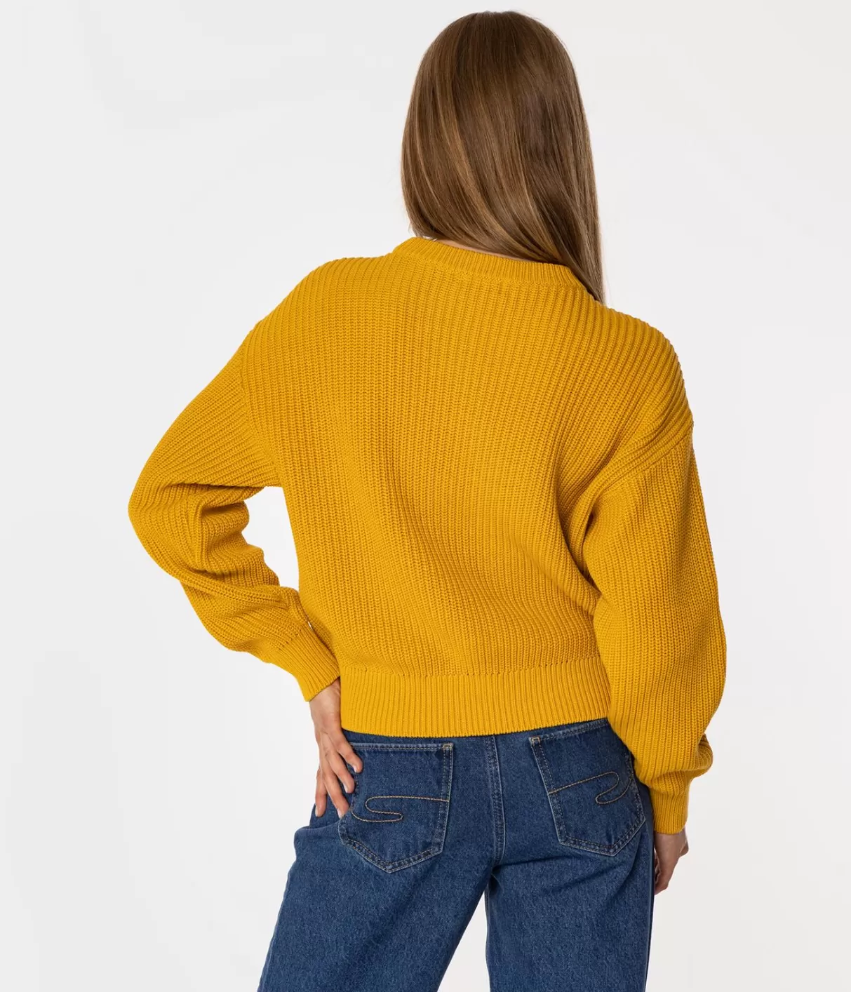 Sweter damski z bawełny organicznej YANA ORGANIC GOLDEN GLOW-Lee Cooper Online