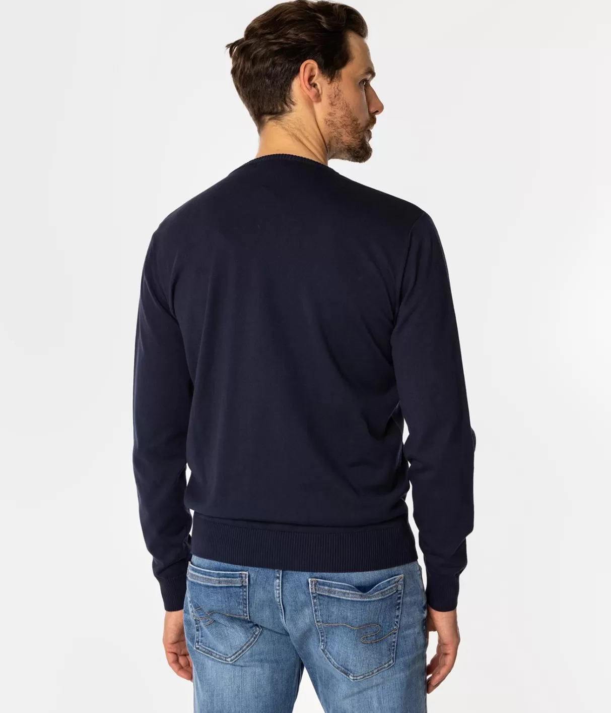 Sweter męski z bawełny organicznej ADAM ORGANIC NAVY-Lee Cooper Store