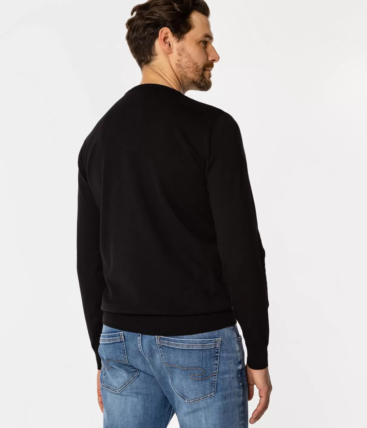 Sweter męski z bawełny organicznej ANDY ORGANIC BLACK-Lee Cooper Hot