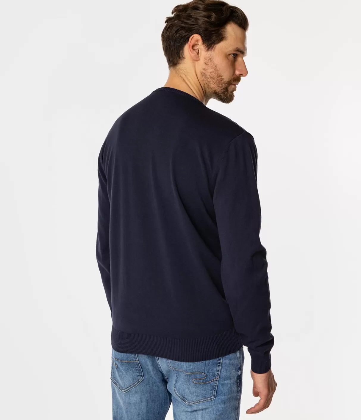 Sweter męski z bawełny organicznej ANDY ORGANIC NAVY-Lee Cooper Hot