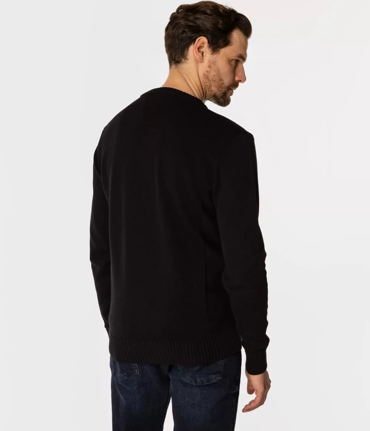 Sweter męski z bawełny organicznej BILL ORGANIC BLACK-Lee Cooper Online