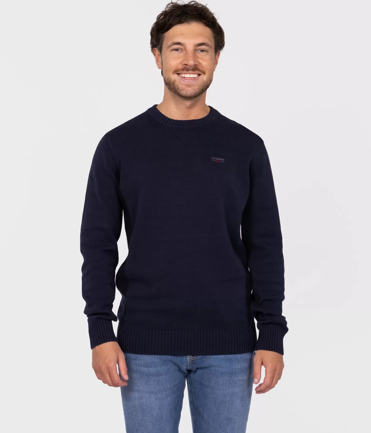 Sweter męski z bawełny organicznej BILL ORGANIC NAVY-Lee Cooper Cheap