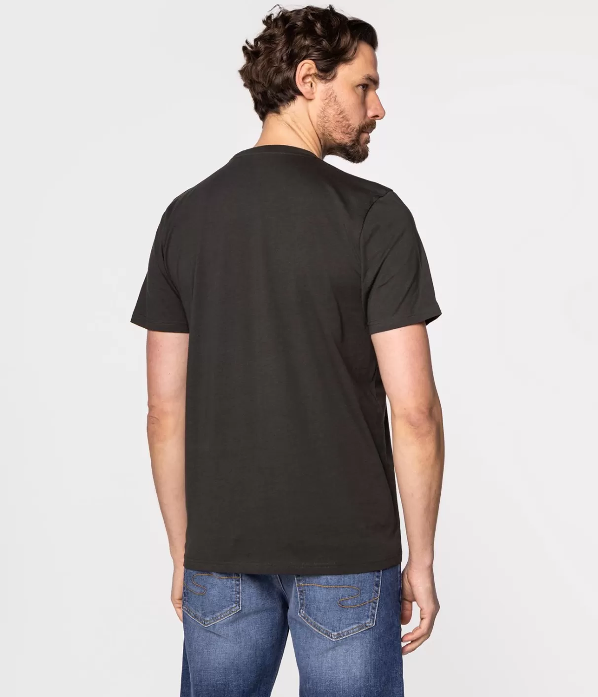 T-shirt z małym haftowanym logo OBUTCH 0875 PEAT-Lee Cooper Best
